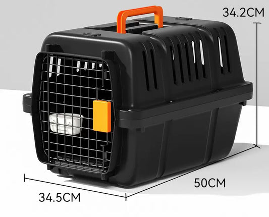 Robust transportbur i svart for katt og smådyr – 50 cm | Sikker og stilfull reise - Mimsy store