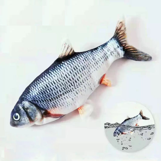 🐟 Realistisk fiskeformet katteleke | Myk bite- og koseleke - Mimsy store