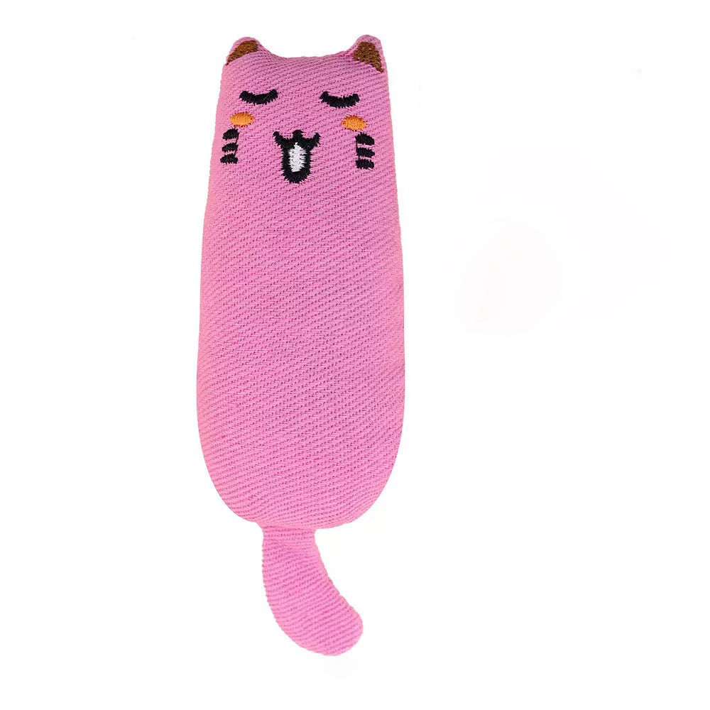 💗 Rosa kose- og biteleke for katt | Myk og søt katteform - Mimsy store
