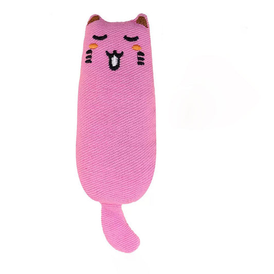 💗 Rosa kose- og biteleke for katt | Myk og søt katteform - Mimsy store