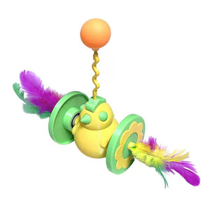 Interaktiv Fugleleke med Fjær og Sugekopp – Katteleke for Aktiv Lek