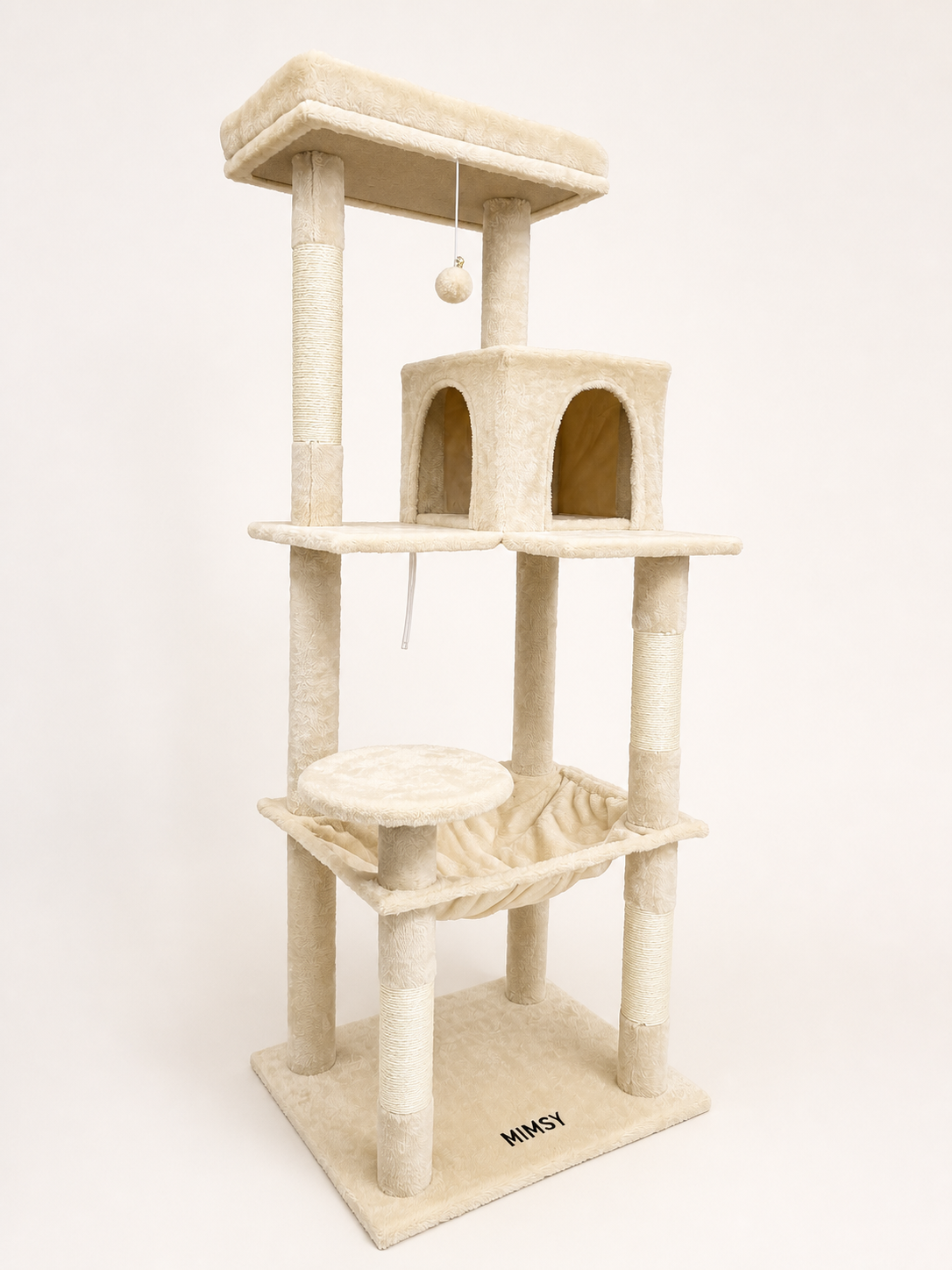 Beige Mimsy Murat klorestativ 143 cm sett fra skrå vinkel