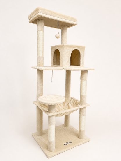 Beige Mimsy Murat klorestativ 143 cm sett fra skrå vinkel